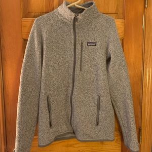 Gray Patagonia Zip Up Fleece Jacket